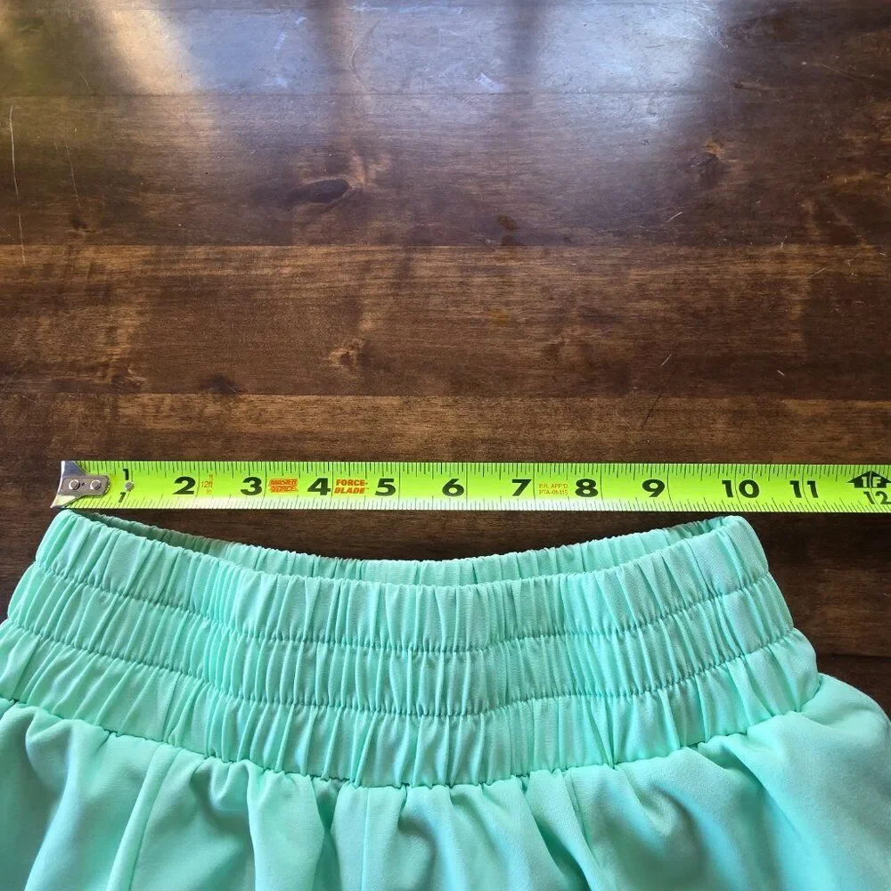 Mint Green Athletic Running Shorts High Rise Elastic Waist Activewear NWOT S